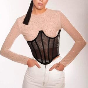 Alternative view of Cinturilla Marge Negro Con Transparencia