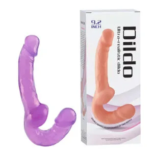 Alternative view of Dildo Magenta doble cabeza Strapless