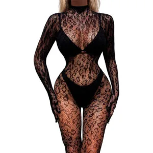 Alternative view of Enterizo Malla Leopardo